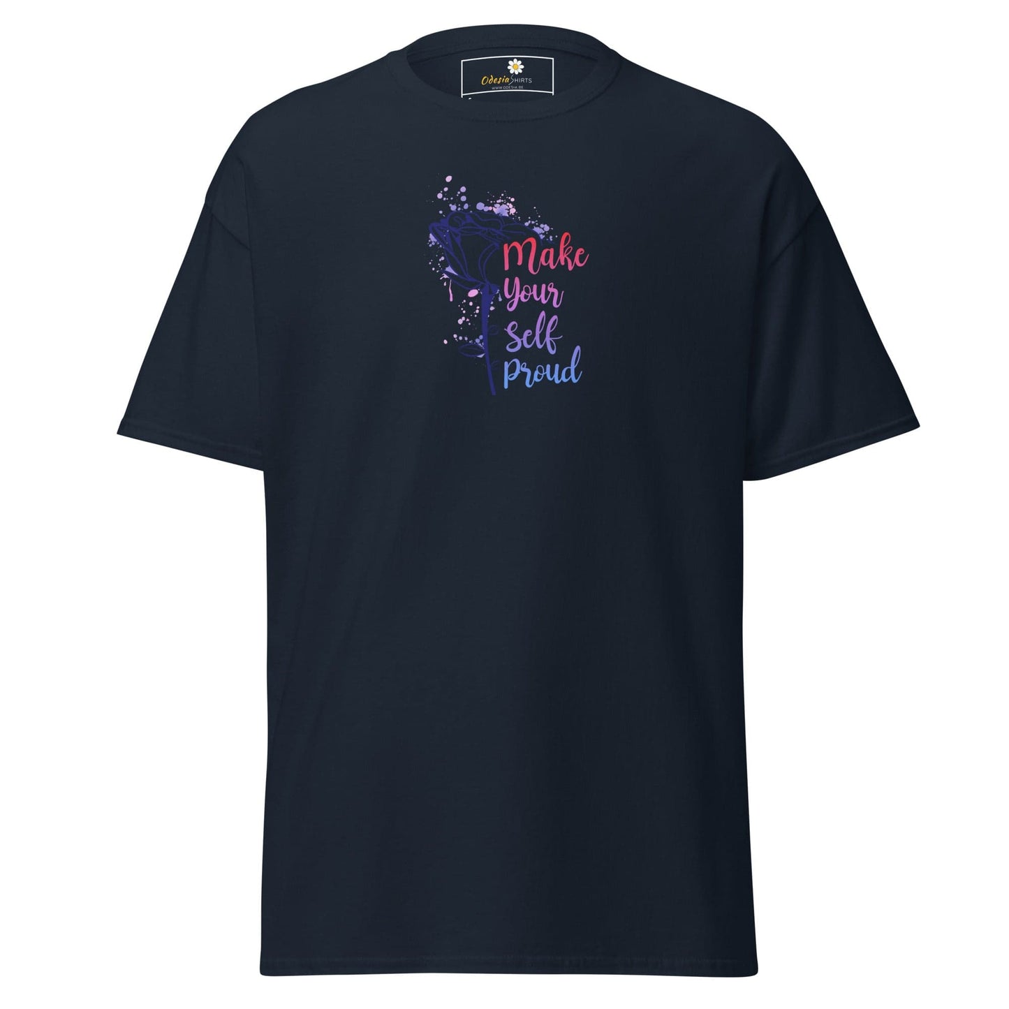 Unisex classic tee - MISC TEXT MAKE YOURSELF PROUD - REGULAR - Navy / S