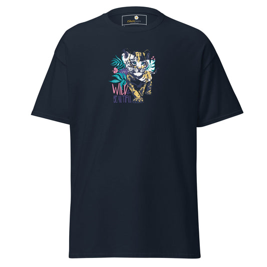 Unisex classic tee - WILD LIFE AND BEAUTIFUL - REGULAR - Navy / S