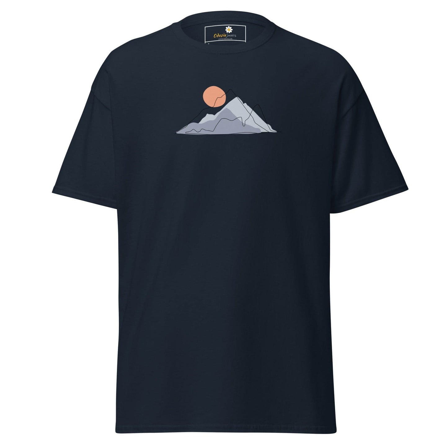 Unisex classic tee - NATURE MOUNTAIN SUN - REGULAR - Navy / S