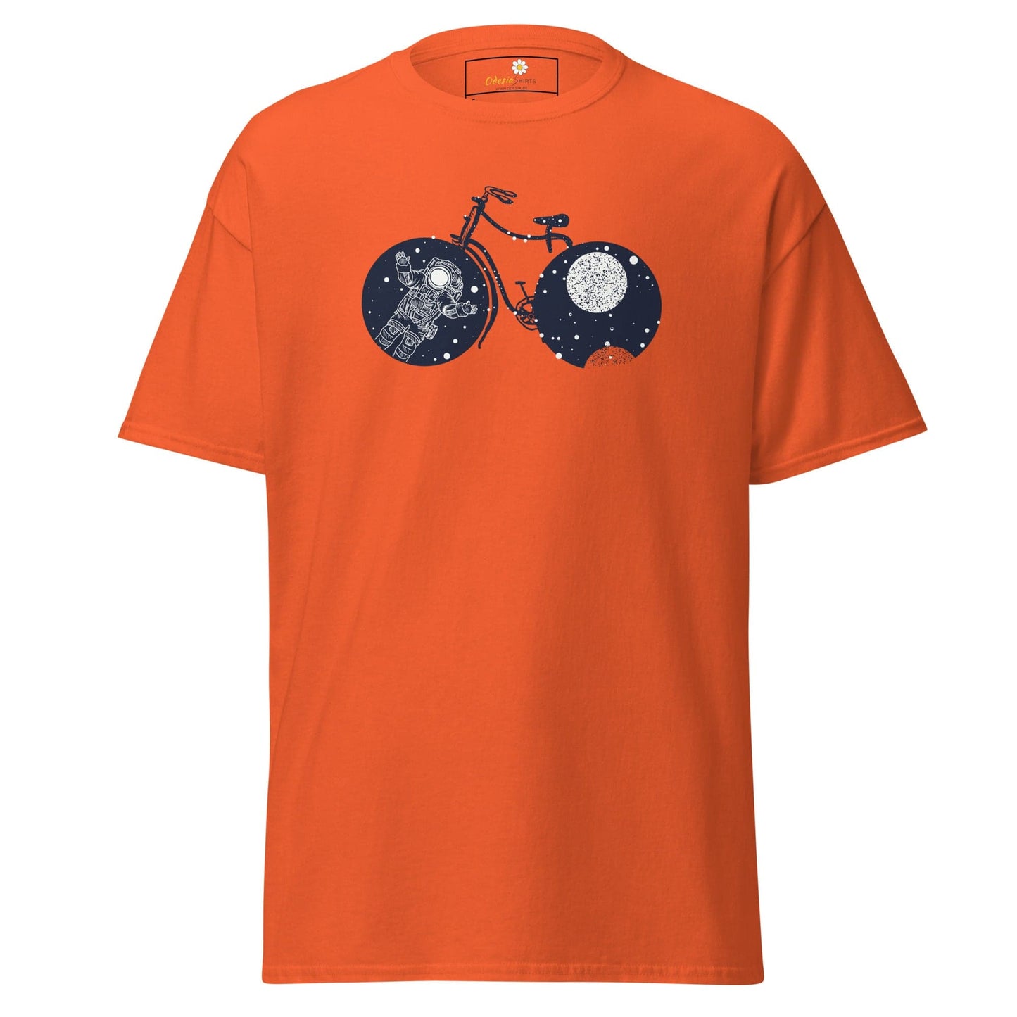 Unisex classic t-shirt - ASTRONAUT BIKE - REGULAR - Orange / S