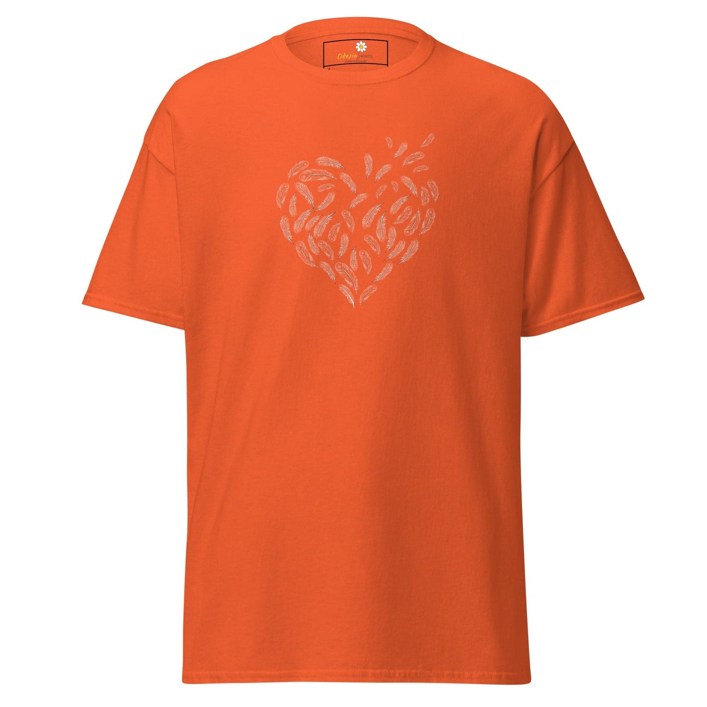 Unisex classic tee - POSITIVE FEATHER HEART - REGULAR - Orange / S