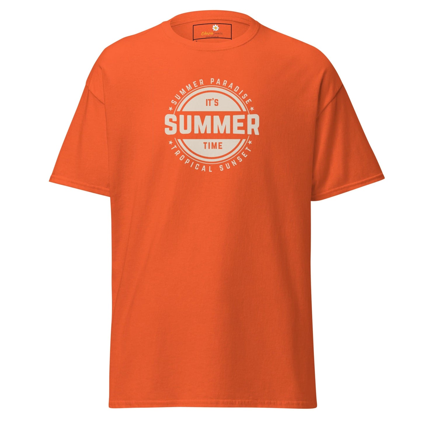 Unisex classic t-shirt - SUMMER TROPICAL - REGULAR - Orange / S