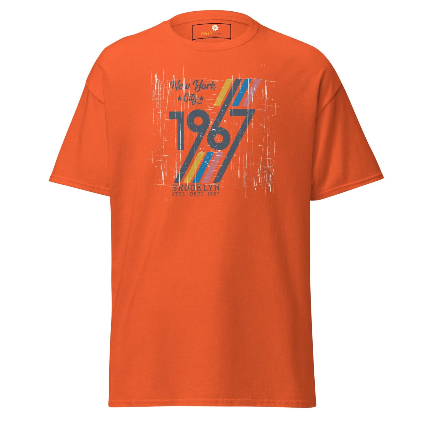 Unisex classic t-shirt - URBAN 1967 NY CITY - REGULAR - Orange / S