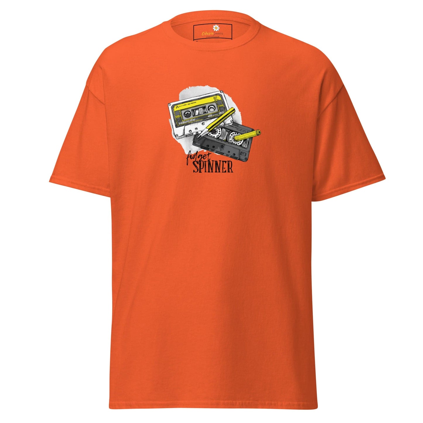 Unisex classic t-shirt - MUSIC TAPE SPINNER - REGULAR - Orange / S