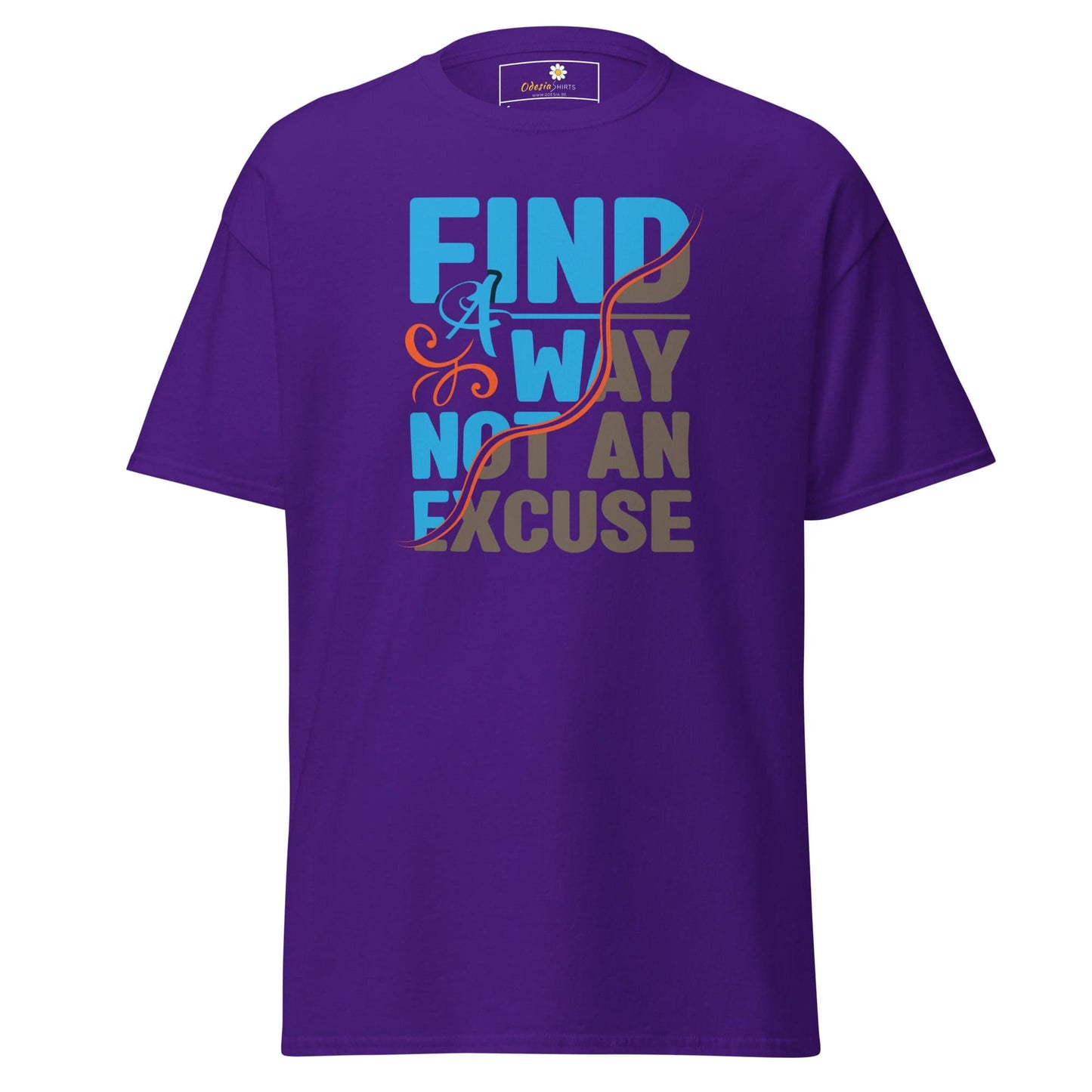 Unisex classic tee - TEXT FIND A WAY NOT AN EXCUSE - REGULAR - Purple / S