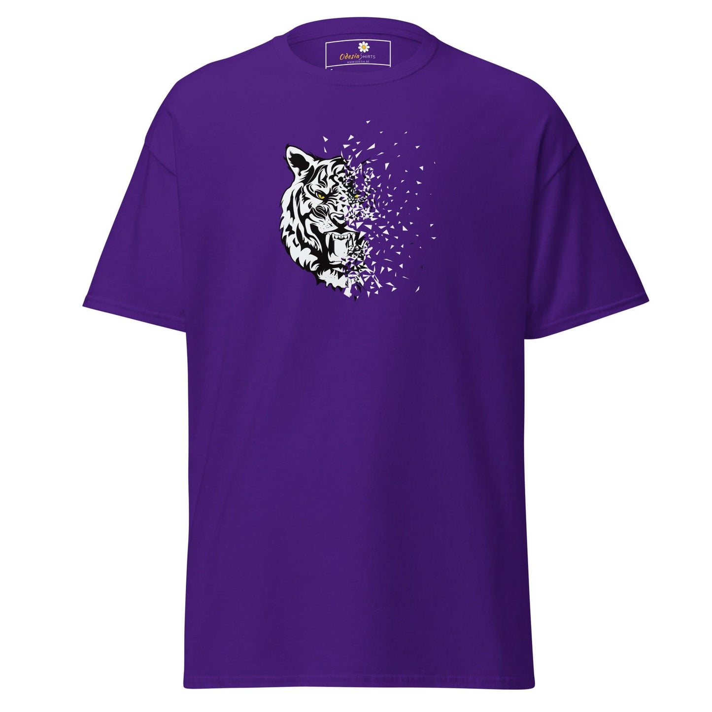 Unisex classic t-shirt - WILD LIFE TIGER DECOMPOS - REGULAR - Purple / S