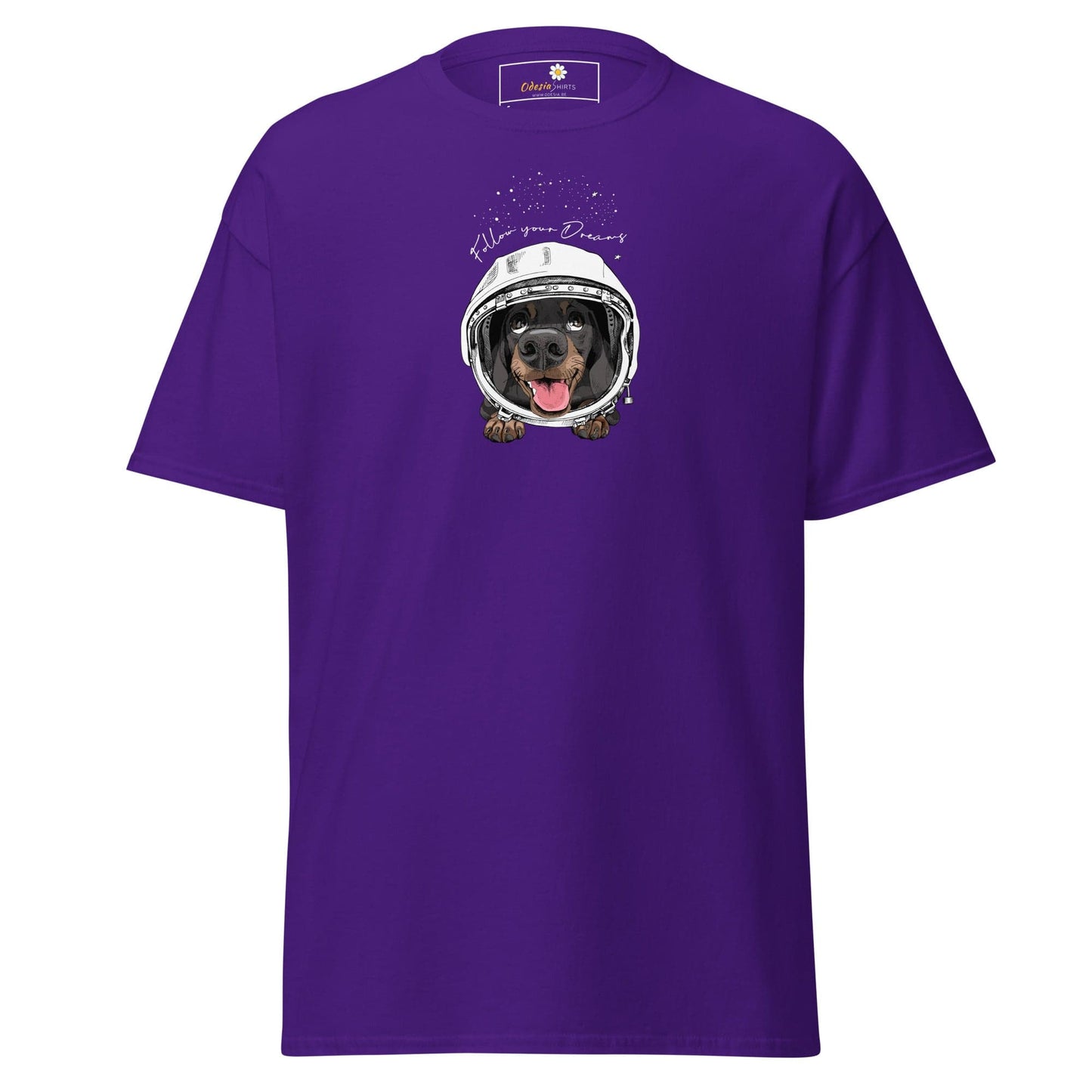 Unisex classic tee - ASTRONAUT ANIMALS DREAMS - REGULAR - Purple / S