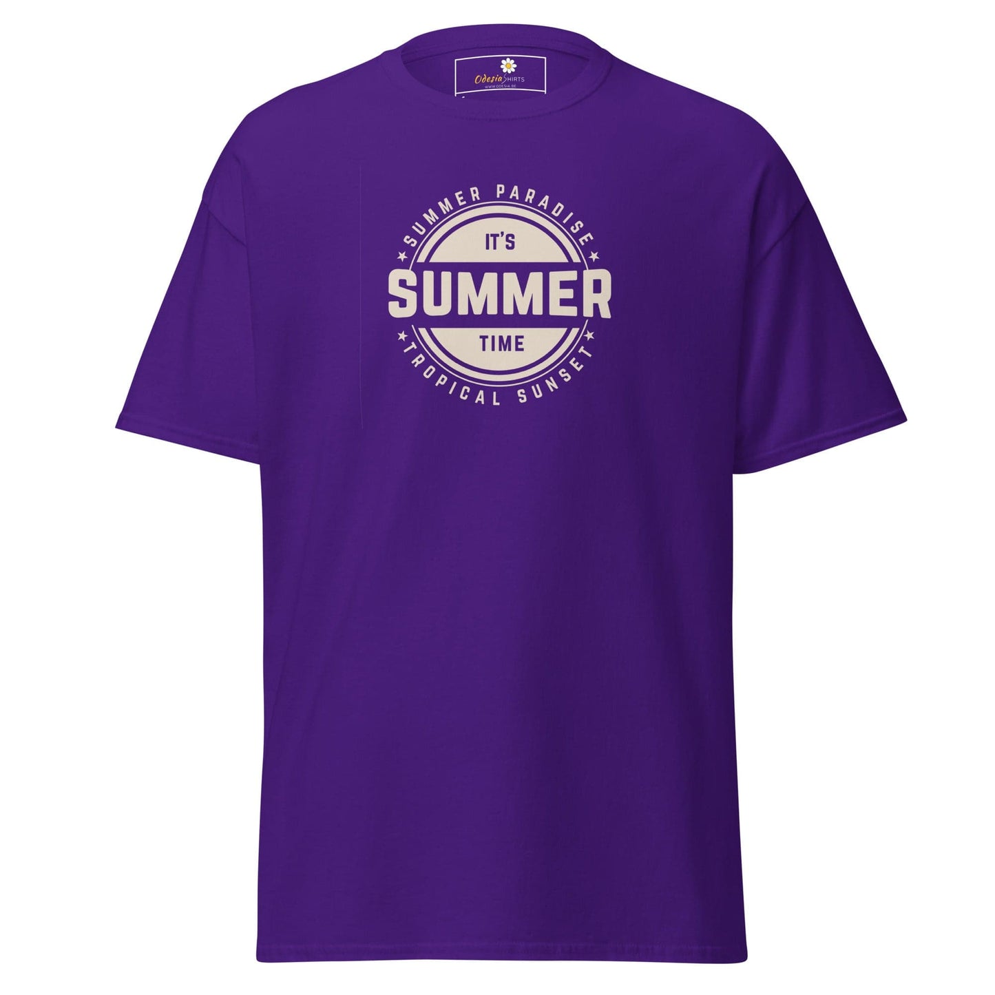 Unisex classic t-shirt - SUMMER TROPICAL - REGULAR - Purple / S