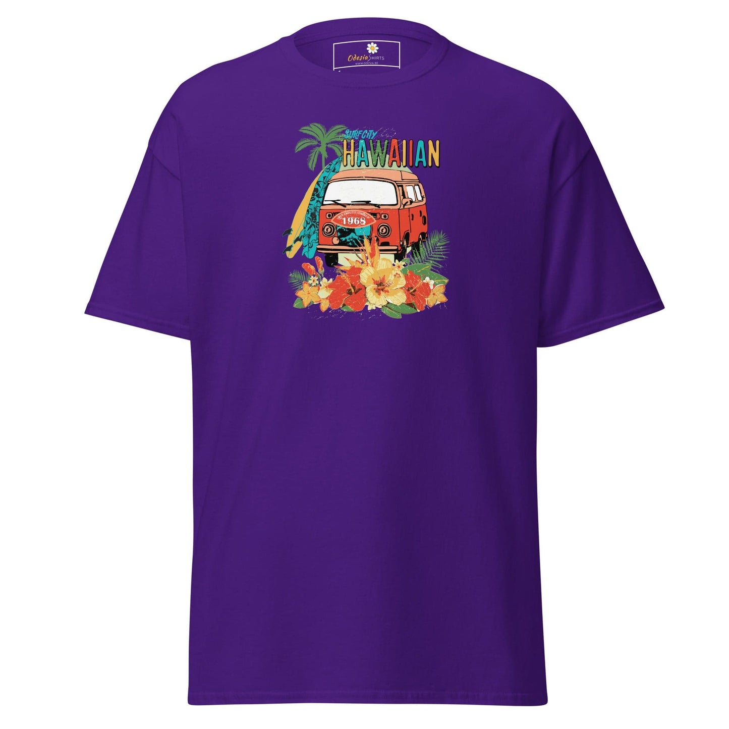 Unisex classic tee - SUMMER HAWAIAN VAN - REGULAR - Purple / S