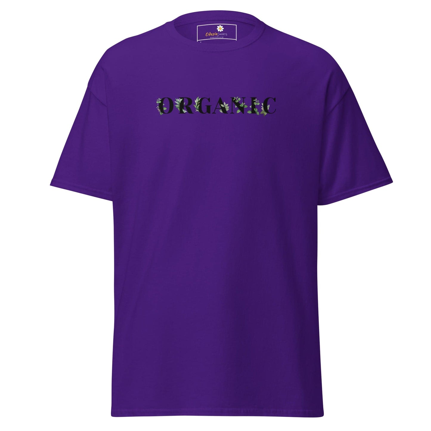 Unisex classic tee - TEXT GREEN ORGANIC - REGULAR - Purple / S