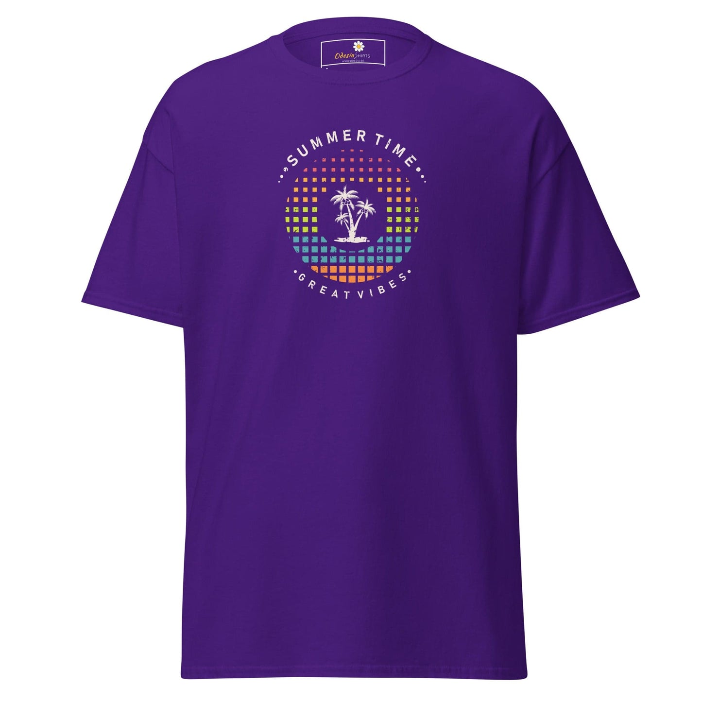 Unisex classic t-shirt - SUMMER GREAT VIBES - REGULAR - Purple / S