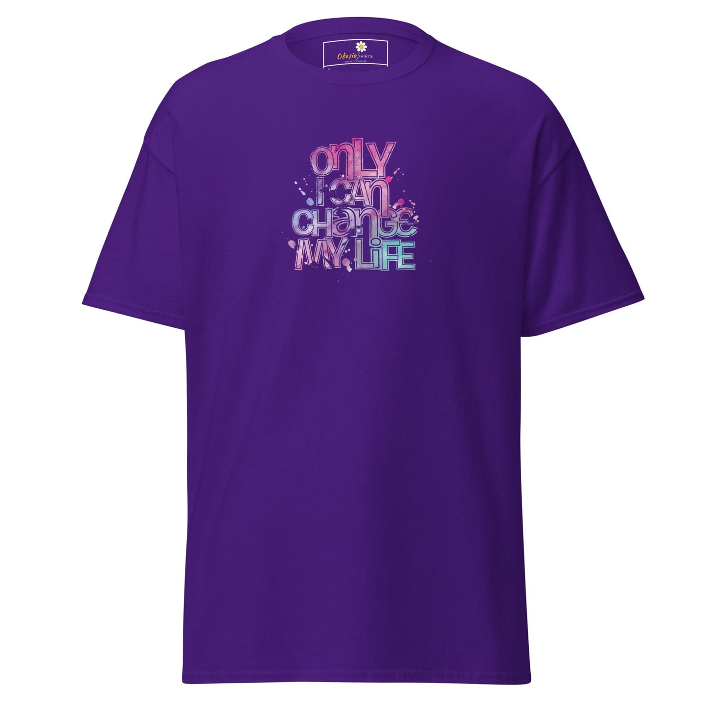 Unisex classic tee - TEXT ONLY I CAN CHANGE - REGULAR - Purple / S