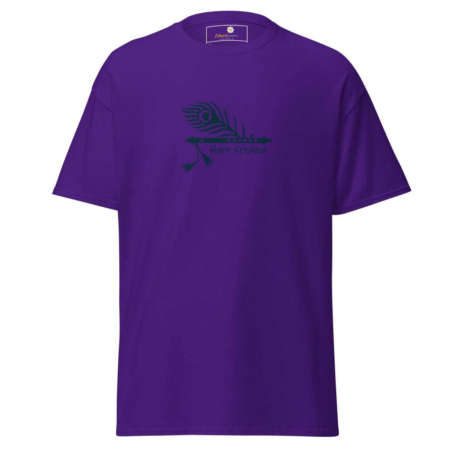Unisex classic tee - SPIRITUAL KRISHNA’S FLUTE - REGULAR - Purple / S