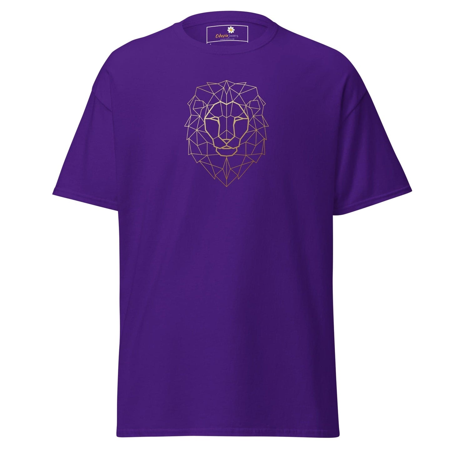 Unisex classic tee - WILD LIFE LION HEAD LINES - REGULAR - Purple / S