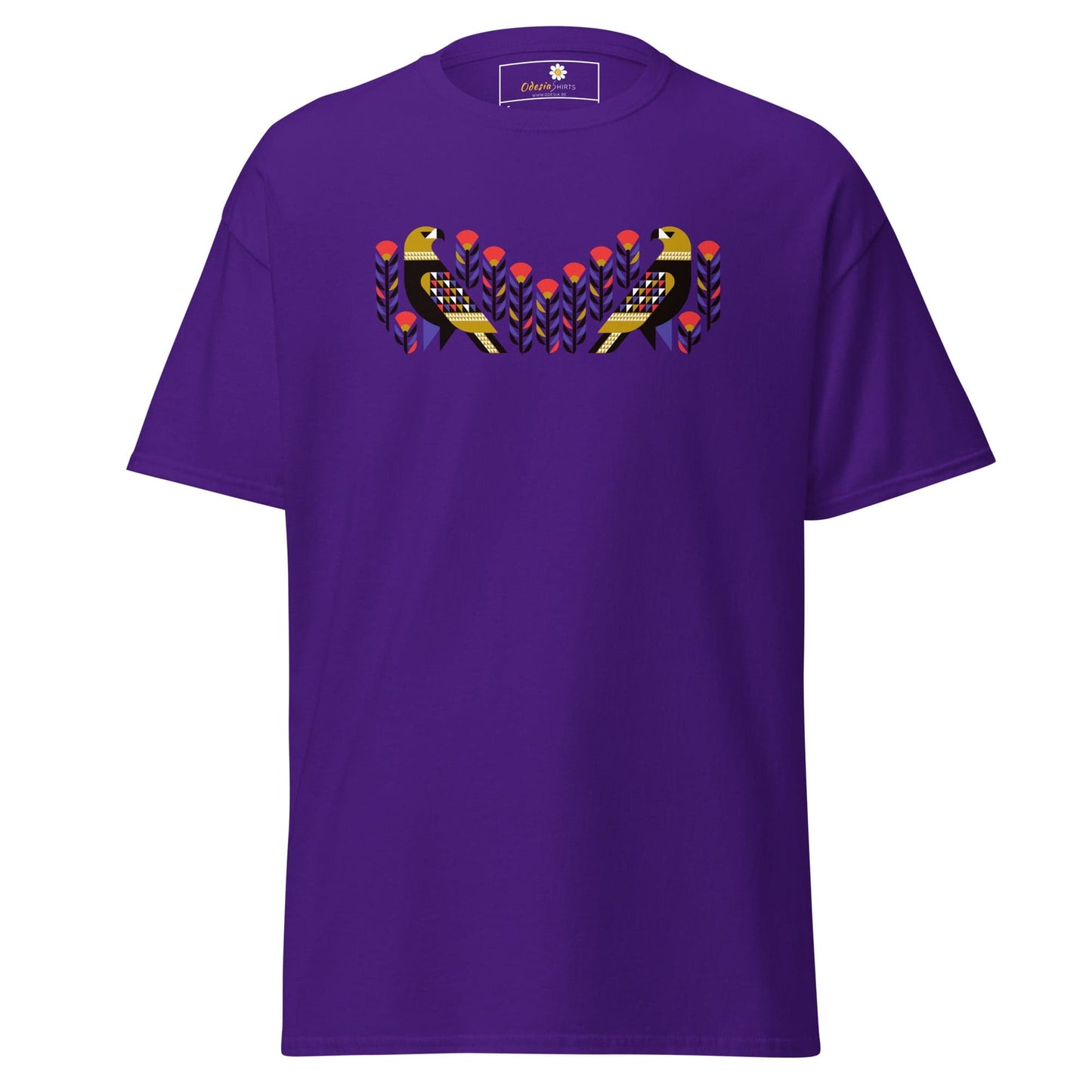 Unisex classic tee - WILD LIFE PERU BIRDS - REGULAR - Purple / S