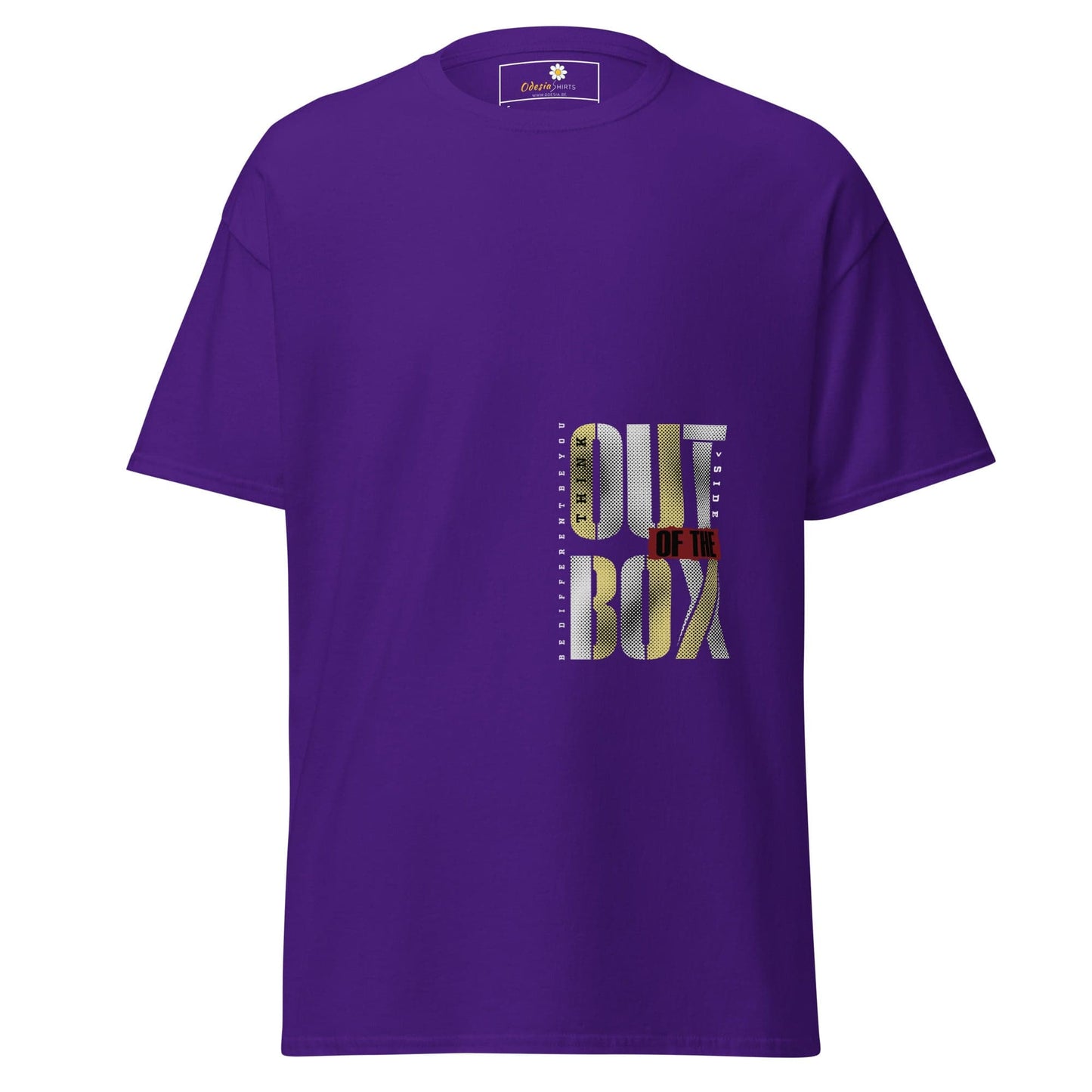 Unisex classic t-shirt - TEXT OUT OTHE BOX - REGULAR - Purple / S