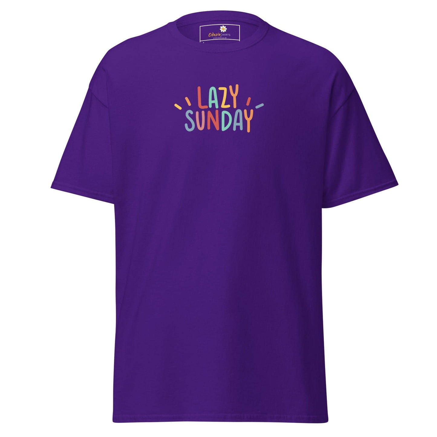 Unisex classic tee - MISC LAZY SUNDAY - REGULAR - Purple / S