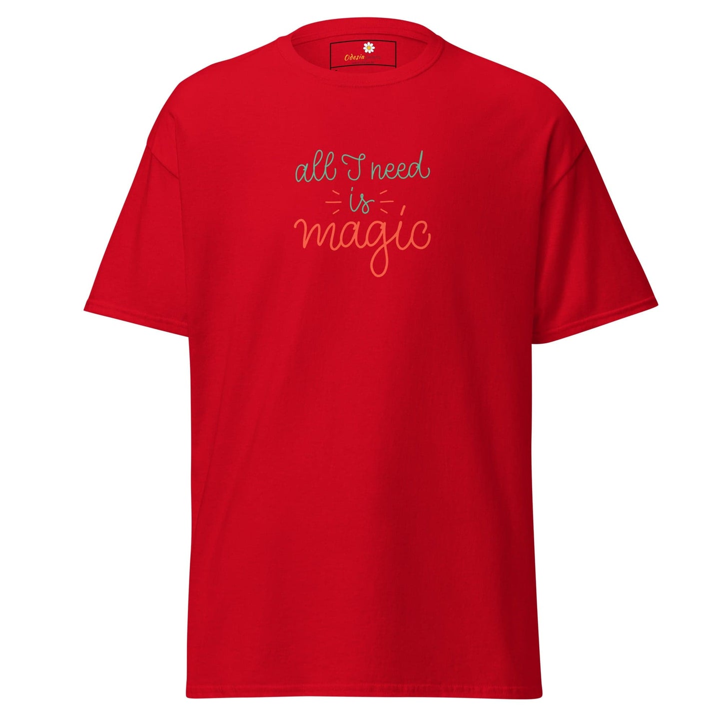 Unisex classic tee - TEXT ALL I NEED IS MAGIC - REGULAR - Red / S