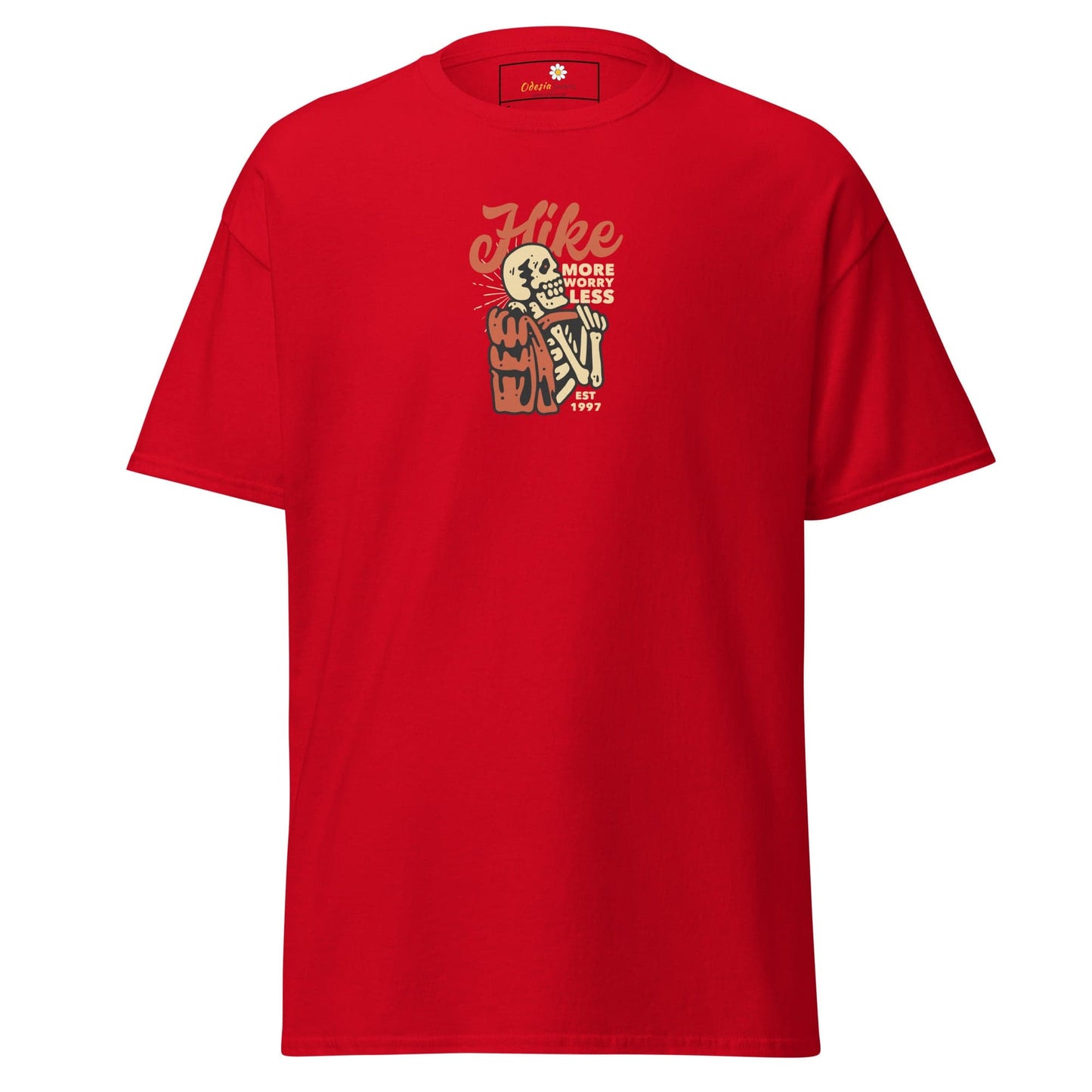 Unisex classic tee - SKULL SPORT HIKE MORE - REGULAR - Red / S