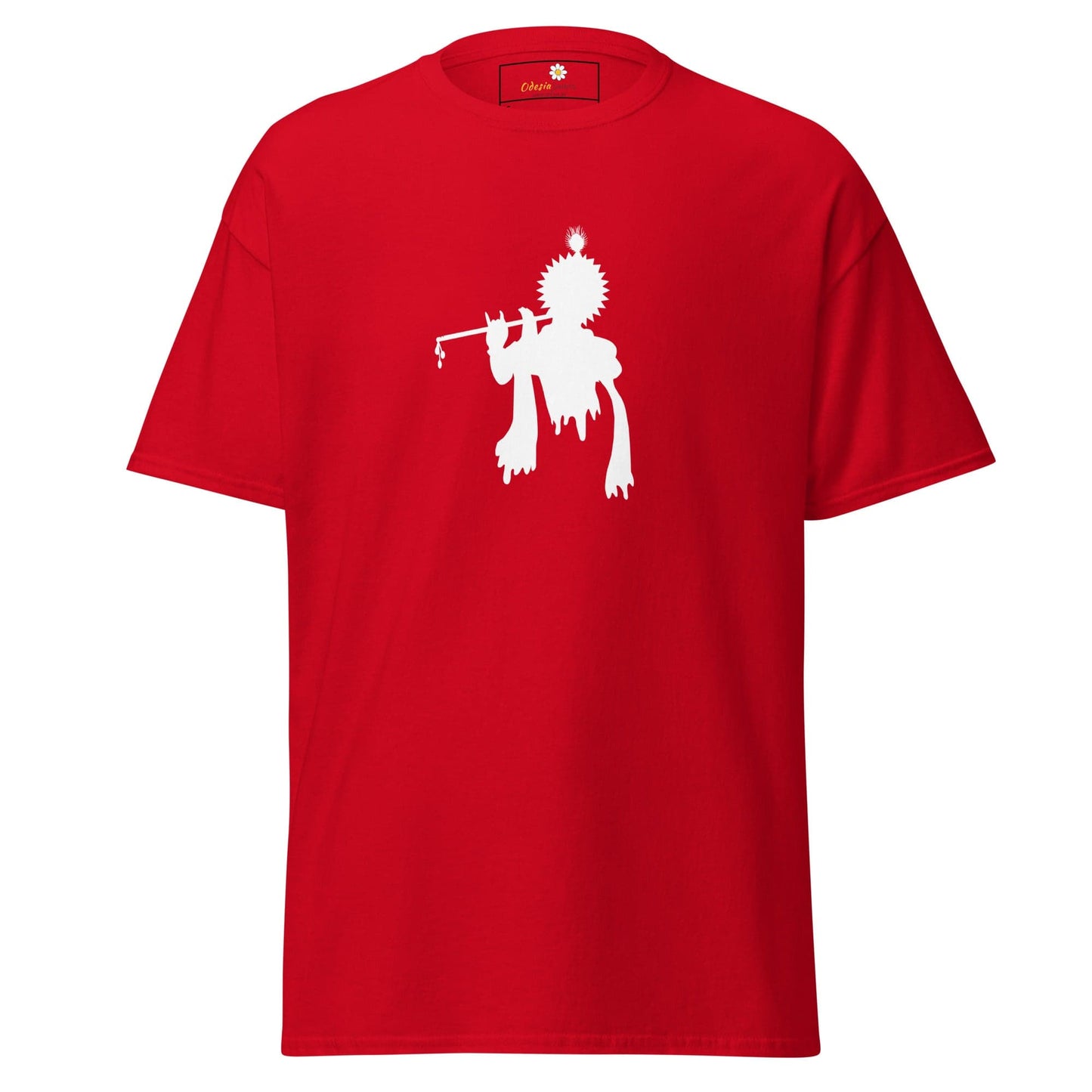 Unisex classic tee - SPIRITUAL KRISHNA’S FLUTE HEAD - REGULAR - Red / S