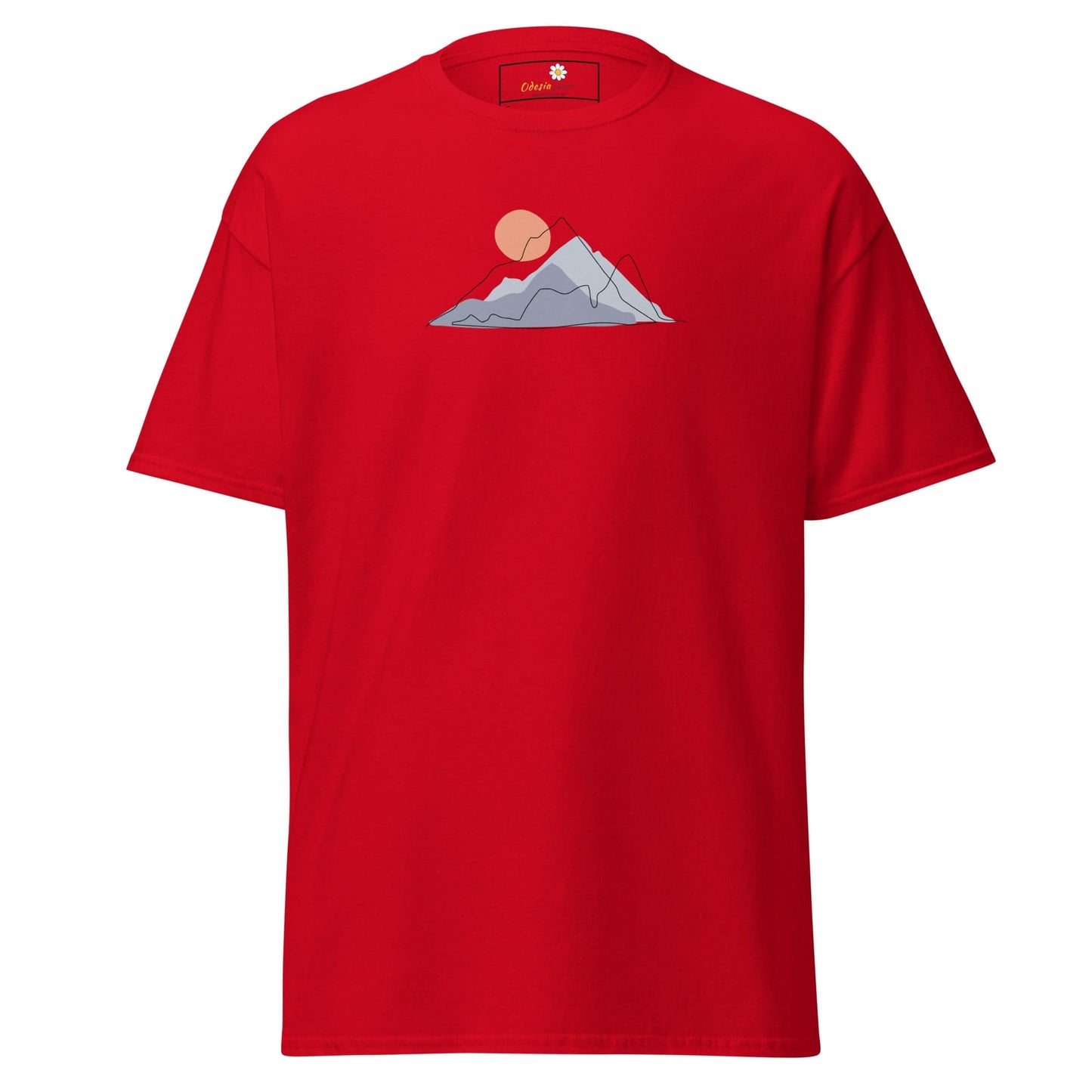 Unisex classic tee - NATURE MOUNTAIN SUN - REGULAR - Red / S