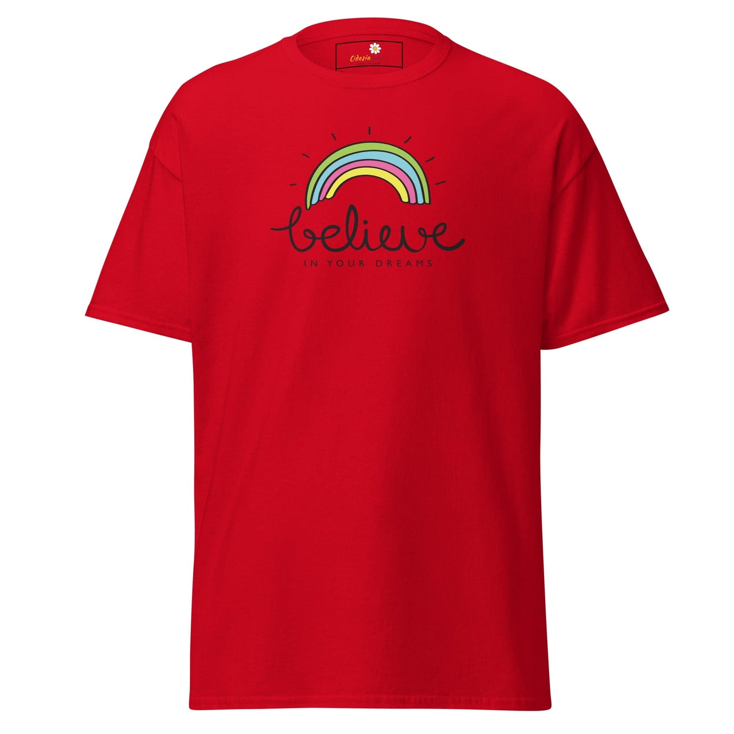 Unisex classic t-shirt - POSITIVE BELIEVE IN YOUR DREAMS - REGULAR - Red / S