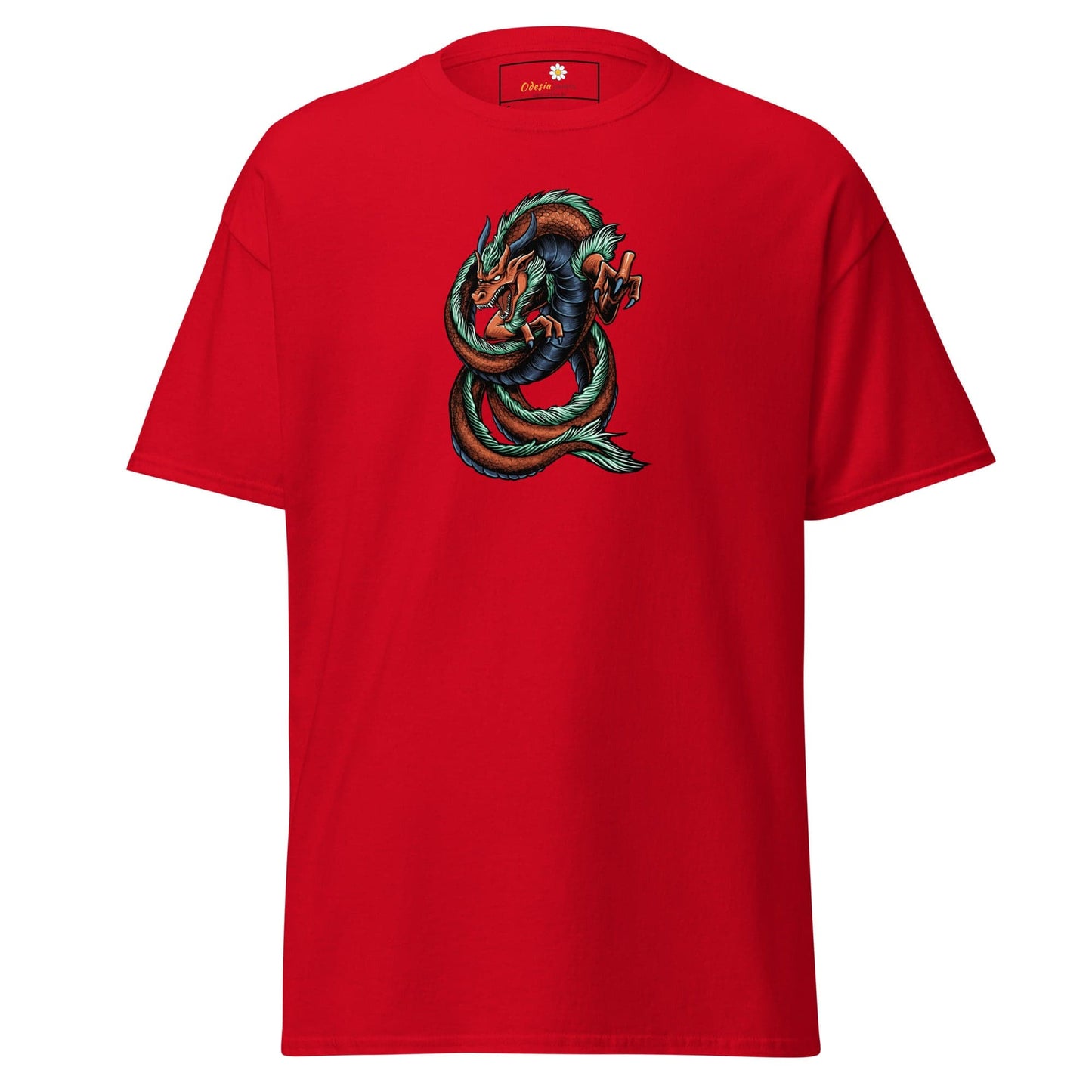 Unisex classic tee - MYSTIC RED GREEN DRAGON - REGULAR - Red / S