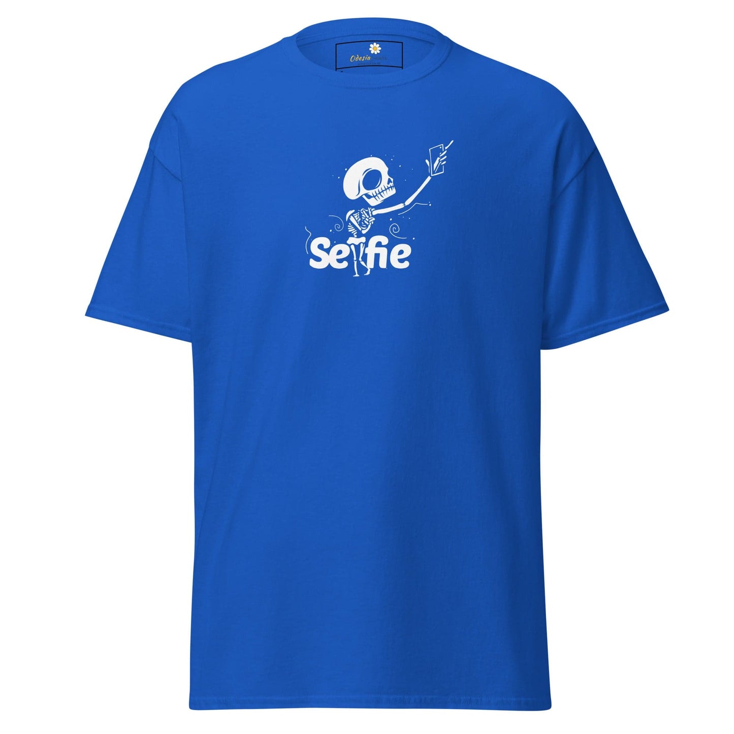 Unisex classic t-shirt - SKULL SELFIE - REGULAR - Royal / S