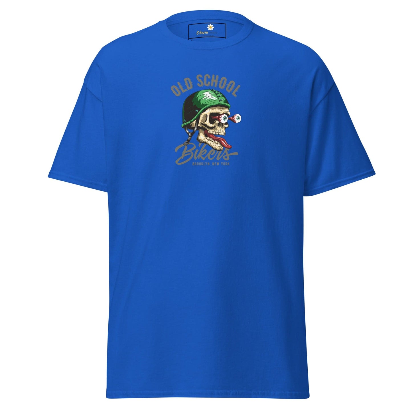 Unisex classic tee - SKULL OLD SCHOOL BIKERS - REGULAR - Royal / S