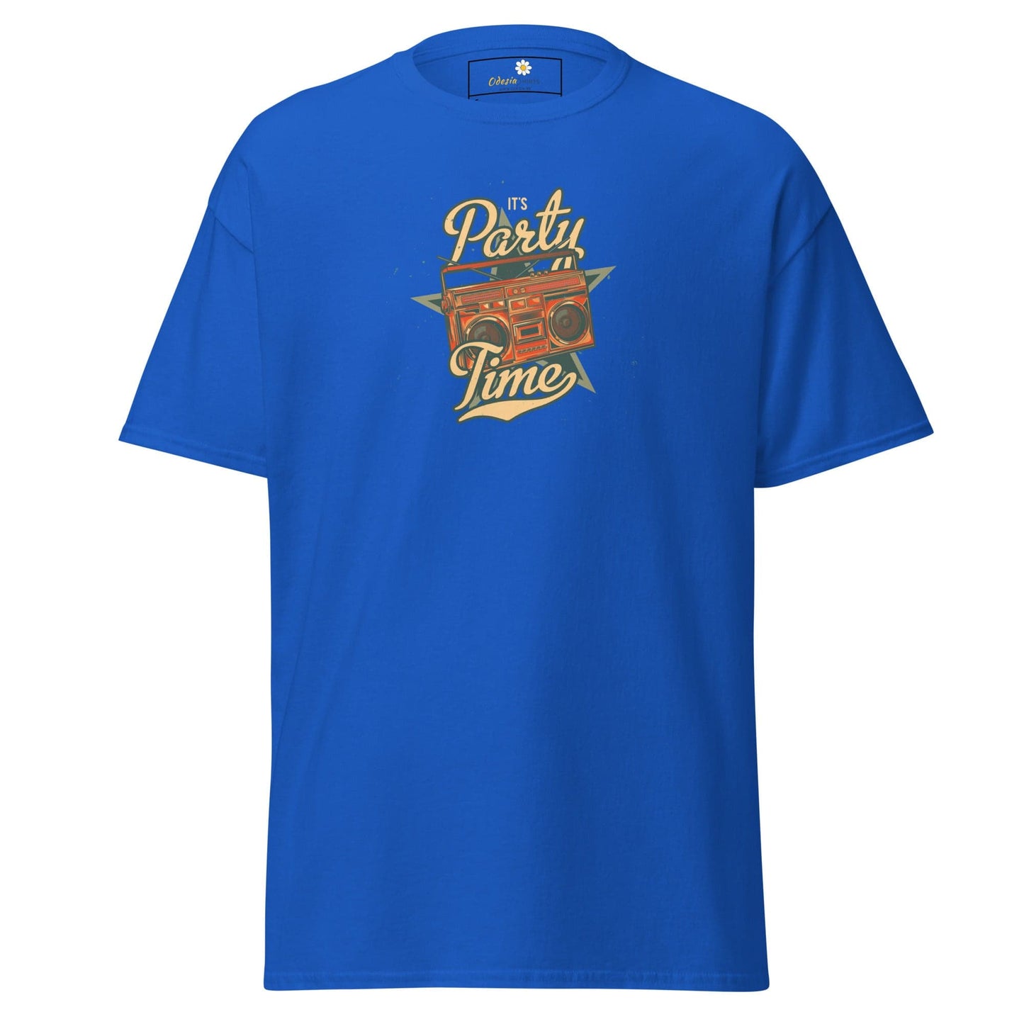 Unisex classic tee - MUSIC PARTY TIME - REGULAR - Royal / S