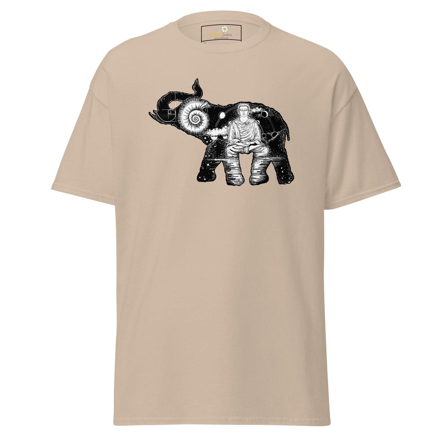 Unisex classic t-shirt - MYSTIC ELEPHANT MEDITATION - REGULAR - Sand / S