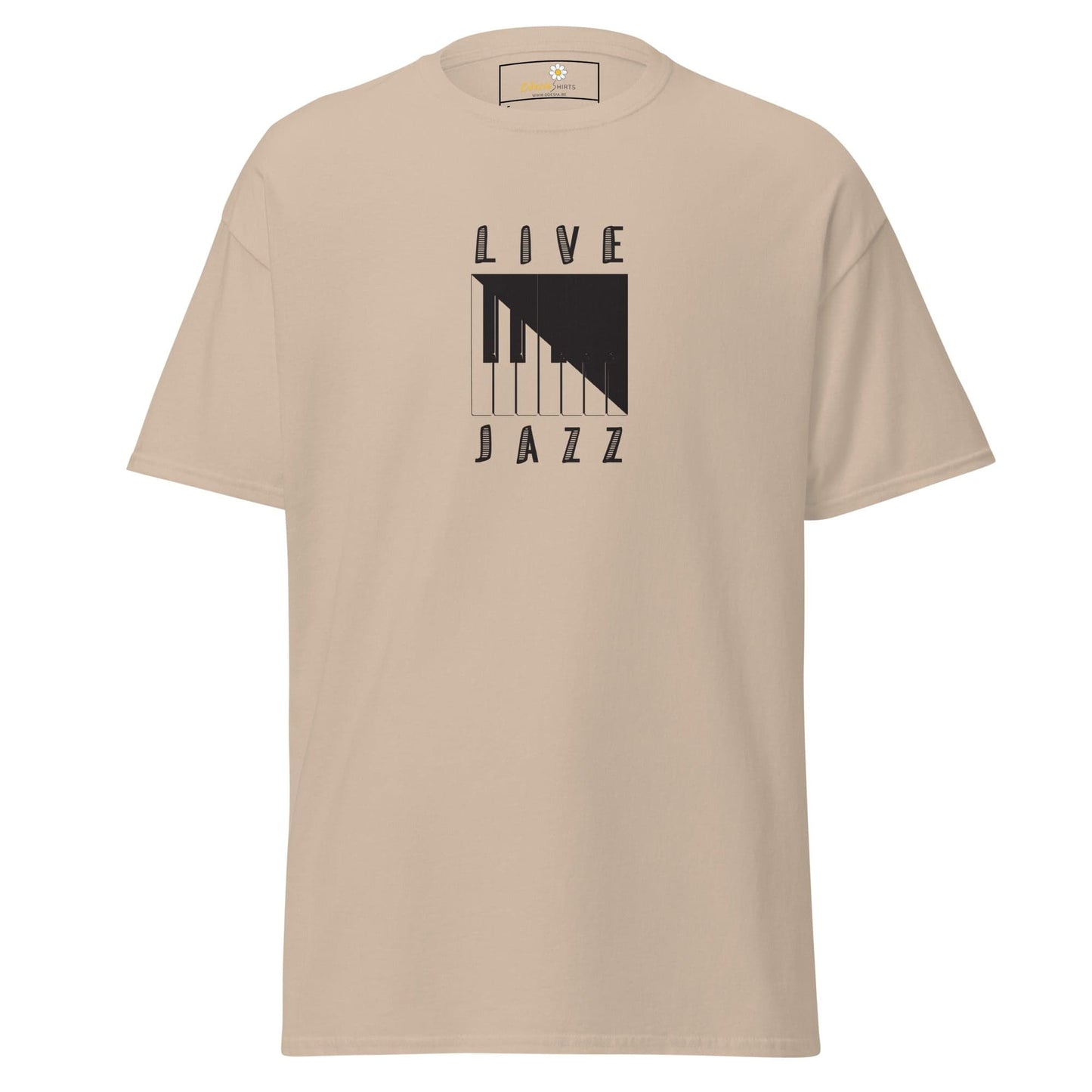 Unisex classic t-shirt - MUSIC LIFE JAZZ - REGULAR - Sand / S