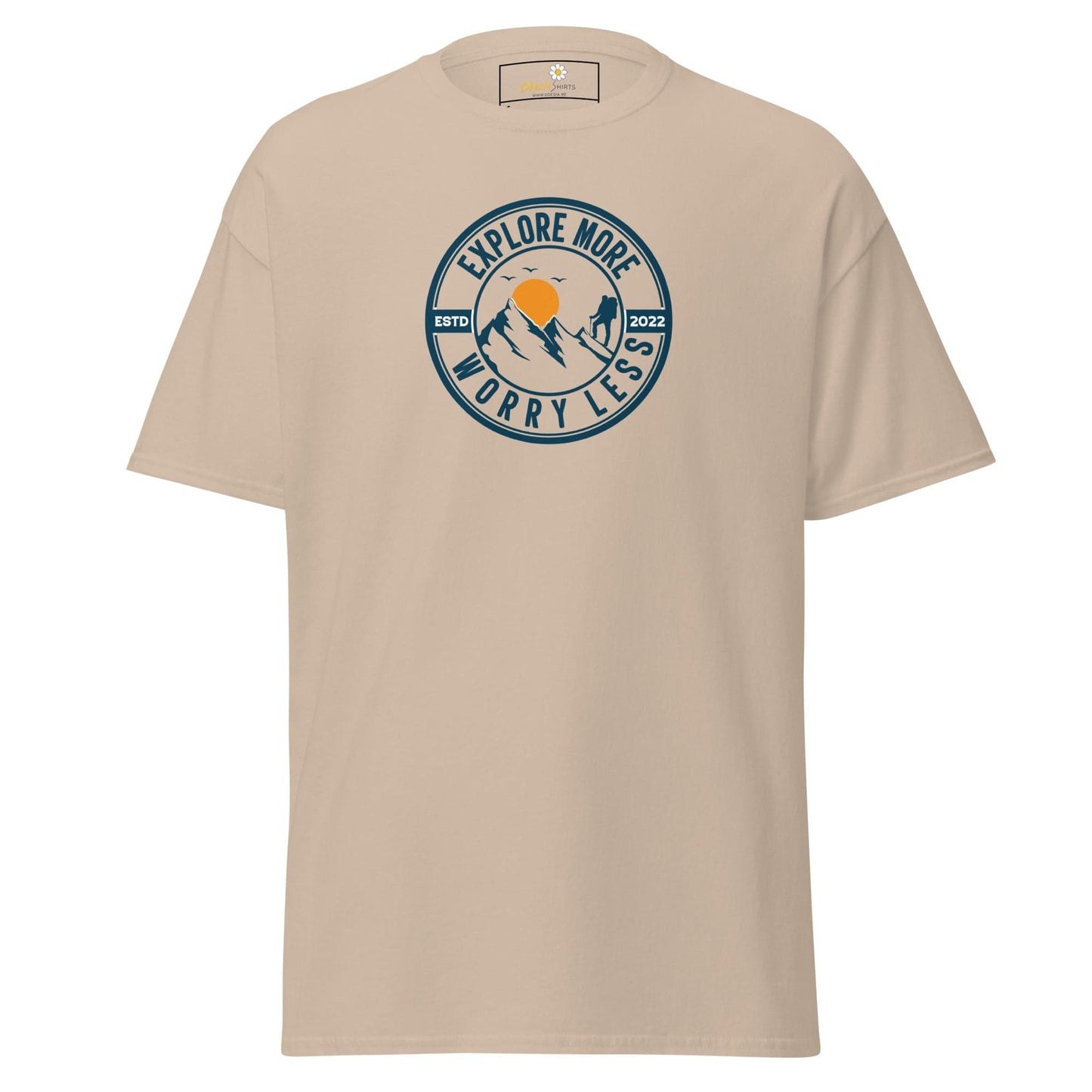 Unisex classic t-shirt - ADVENTURE EXPLORE WORRY LESS - REGULAR - Sand / S