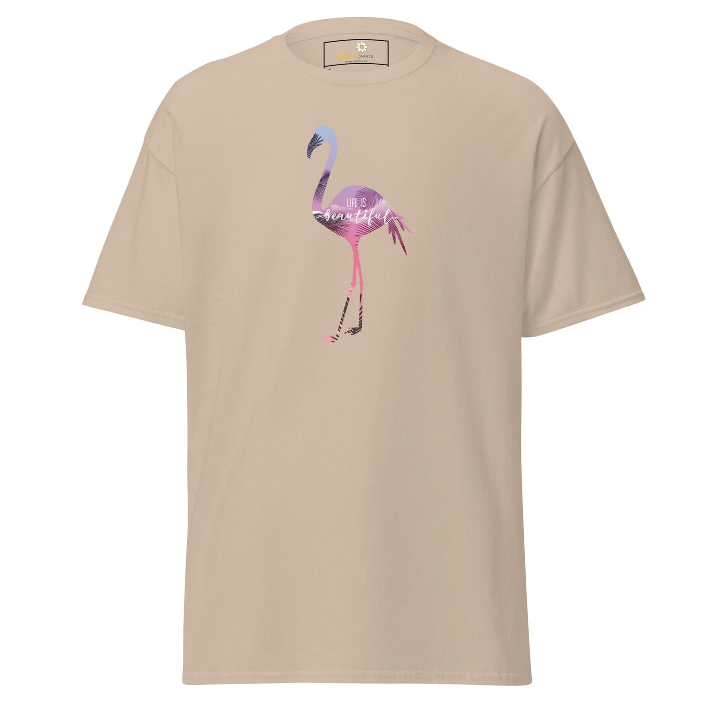 Unisex classic tee - WILD LIFE FLAMINGO - REGULAR - Sand / S