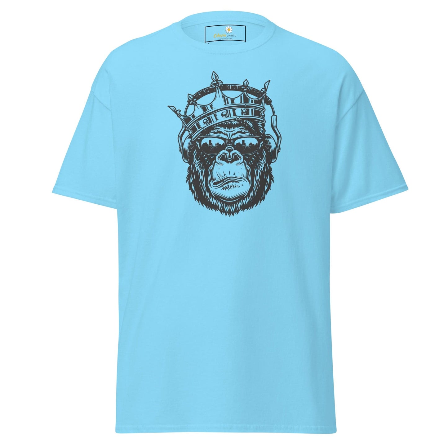Unisex classic t-shirt - WILD LIFE MONKEY KING -REGULAR - Sky / S