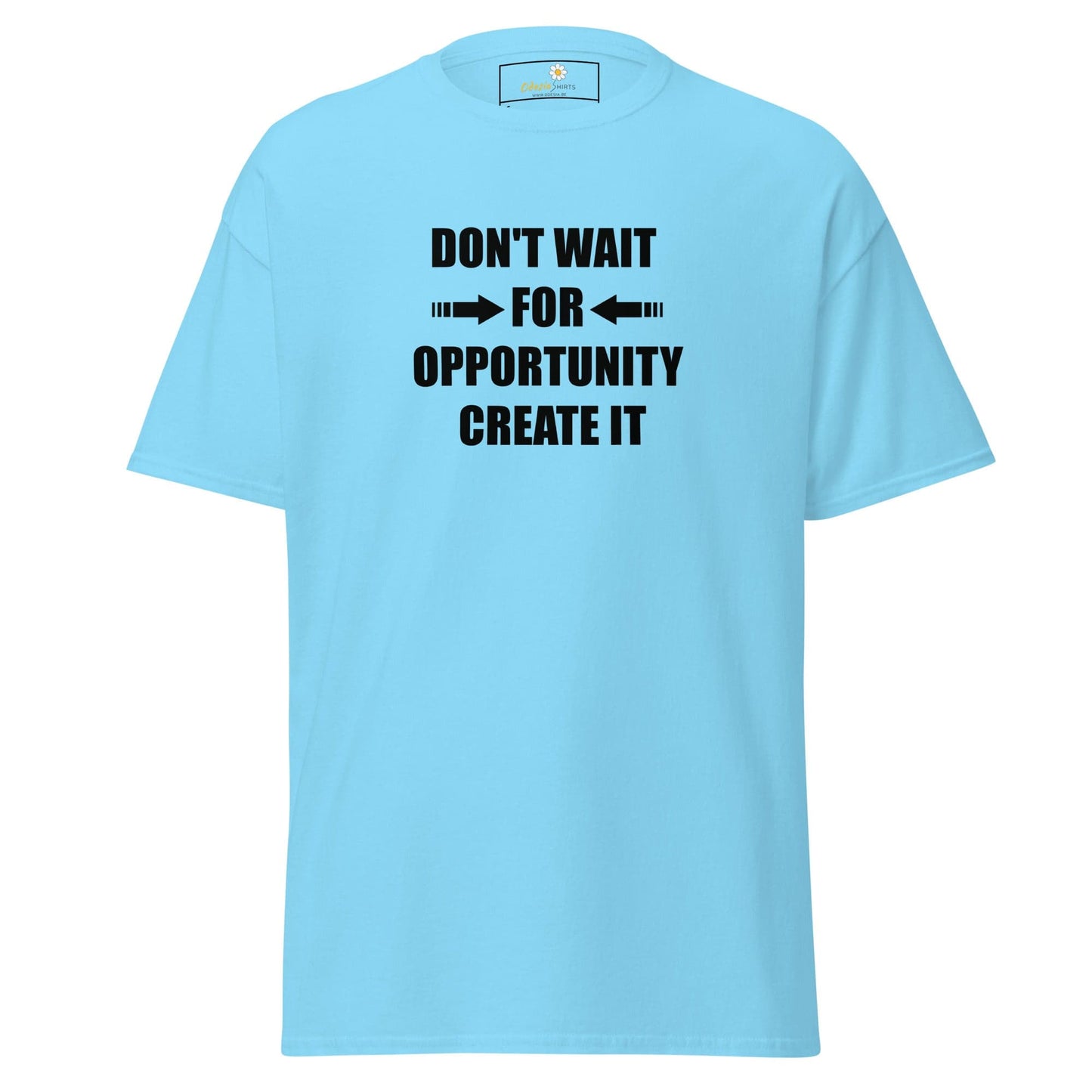 Unisex classic tee - TEXT DONT WAIT OPPORTUNITY - REGULAR - Sky / S