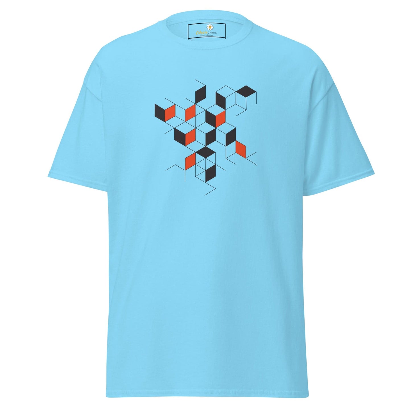 Unisex classic tee - ABSTRACT SQUARES - REGULAR - Sky / S