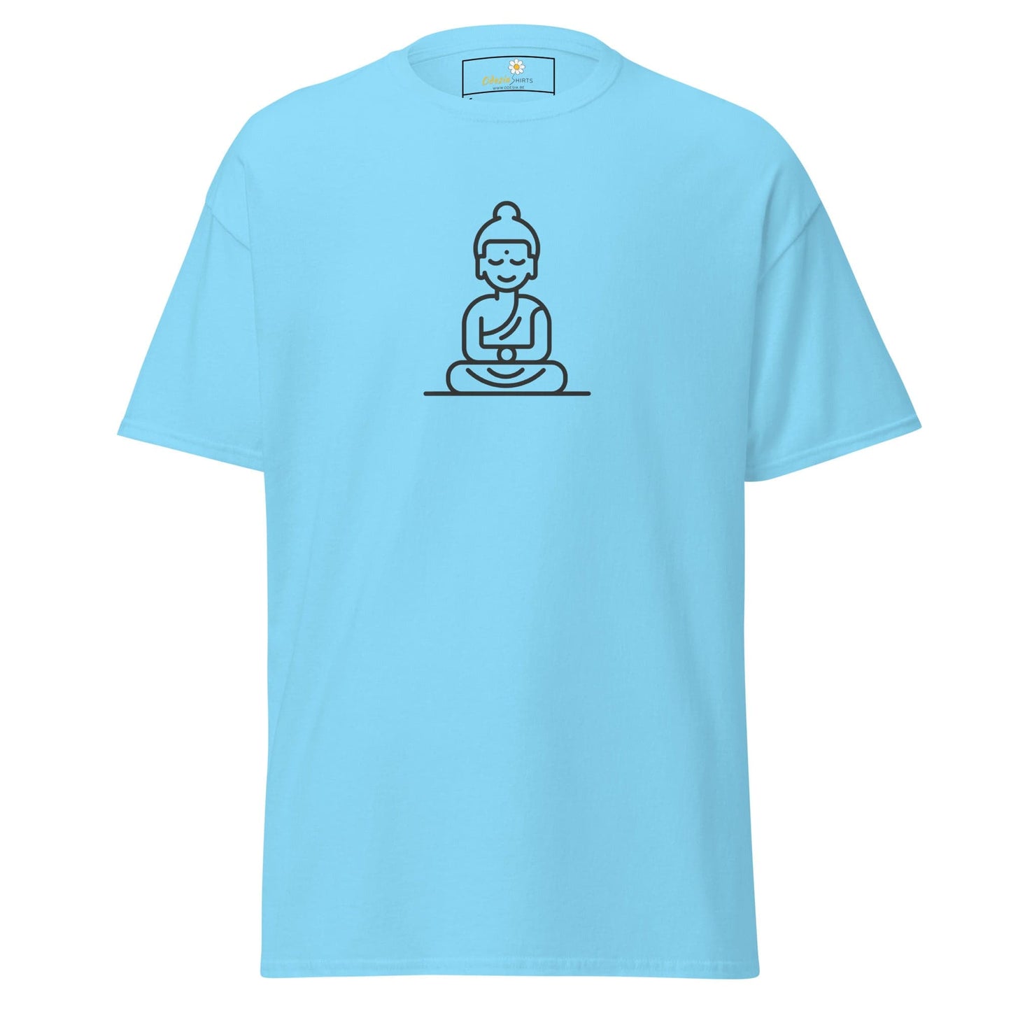 Unisex classic t-shirt - MYSTIC MONK MEDITATING - REGULAR - Sky / S