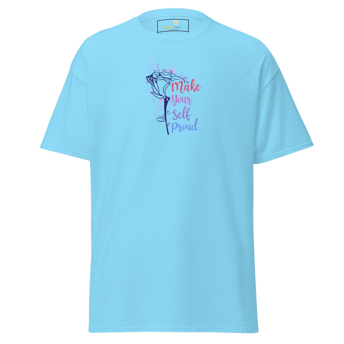 Unisex classic tee - MISC TEXT MAKE YOURSELF PROUD - REGULAR - Sky / S