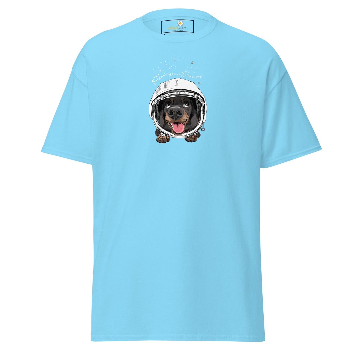 Unisex classic tee - ASTRONAUT ANIMALS DREAMS - REGULAR - Sky / S