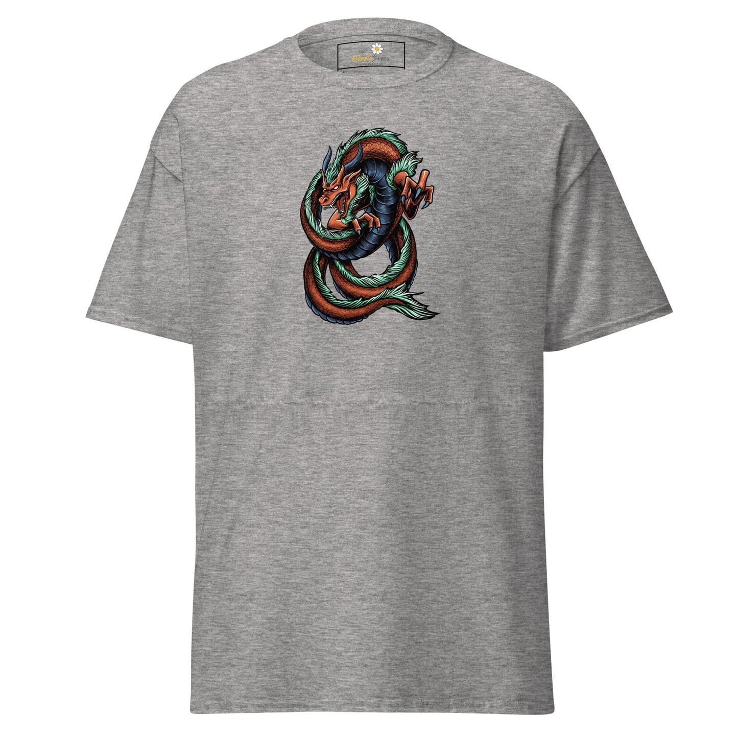 Unisex classic tee - MYSTIC RED GREEN DRAGON - REGULAR - Sport Grey / S