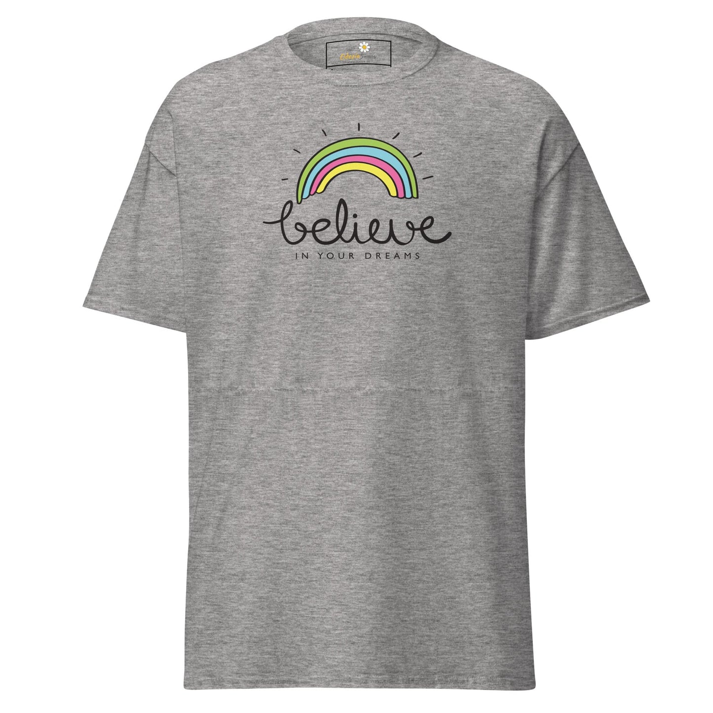 Unisex classic t-shirt - POSITIVE BELIEVE IN YOUR DREAMS - REGULAR - Sport Grey / S
