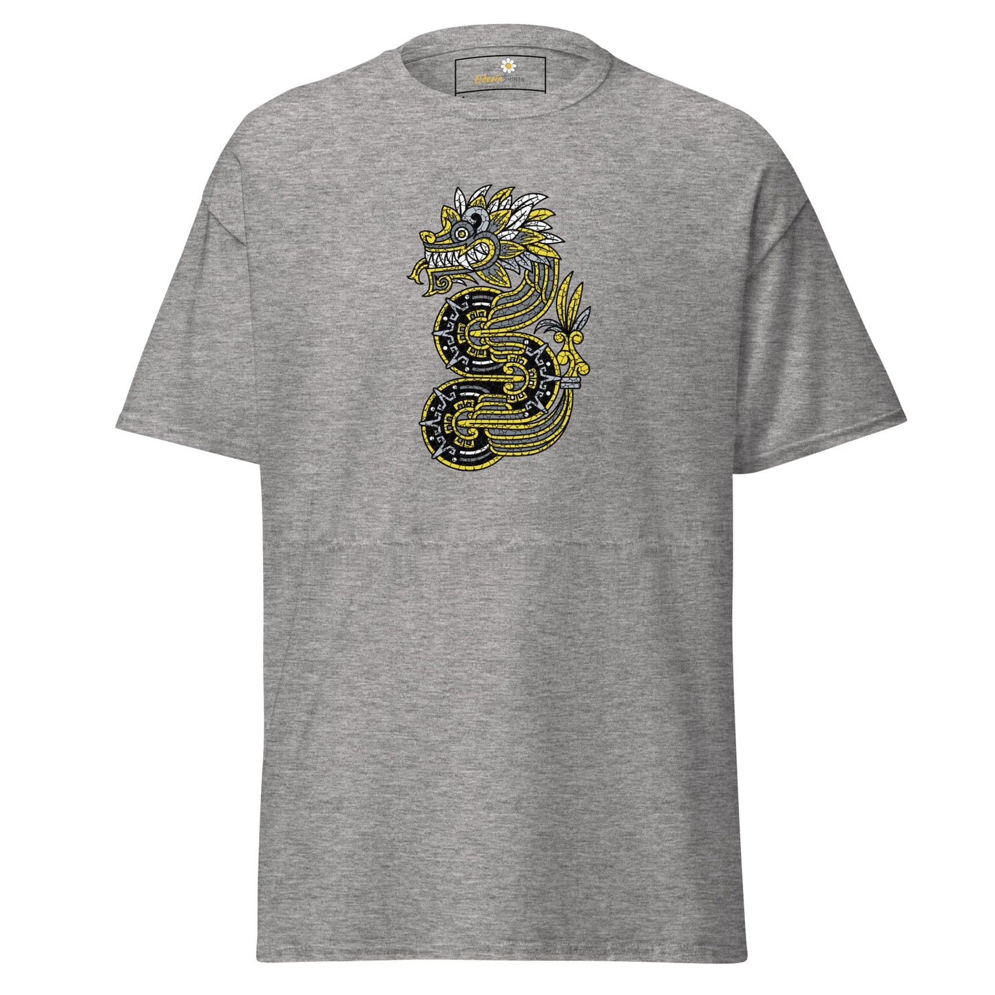 Unisex classic t-shirt - MYSTIC YELLOW GREY DRAGON - REGULAR - Sport Grey / S