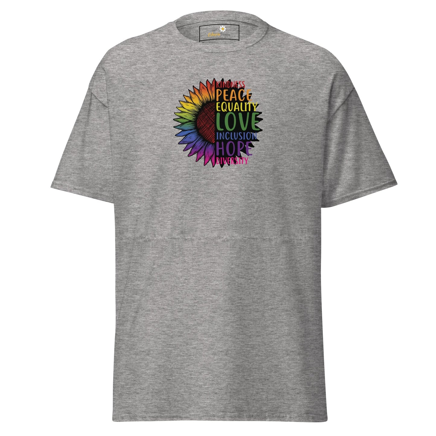 Unisex classic t-shirt - LGBTQ PEACE AND LOVE - REGULAR - Sport Grey / S