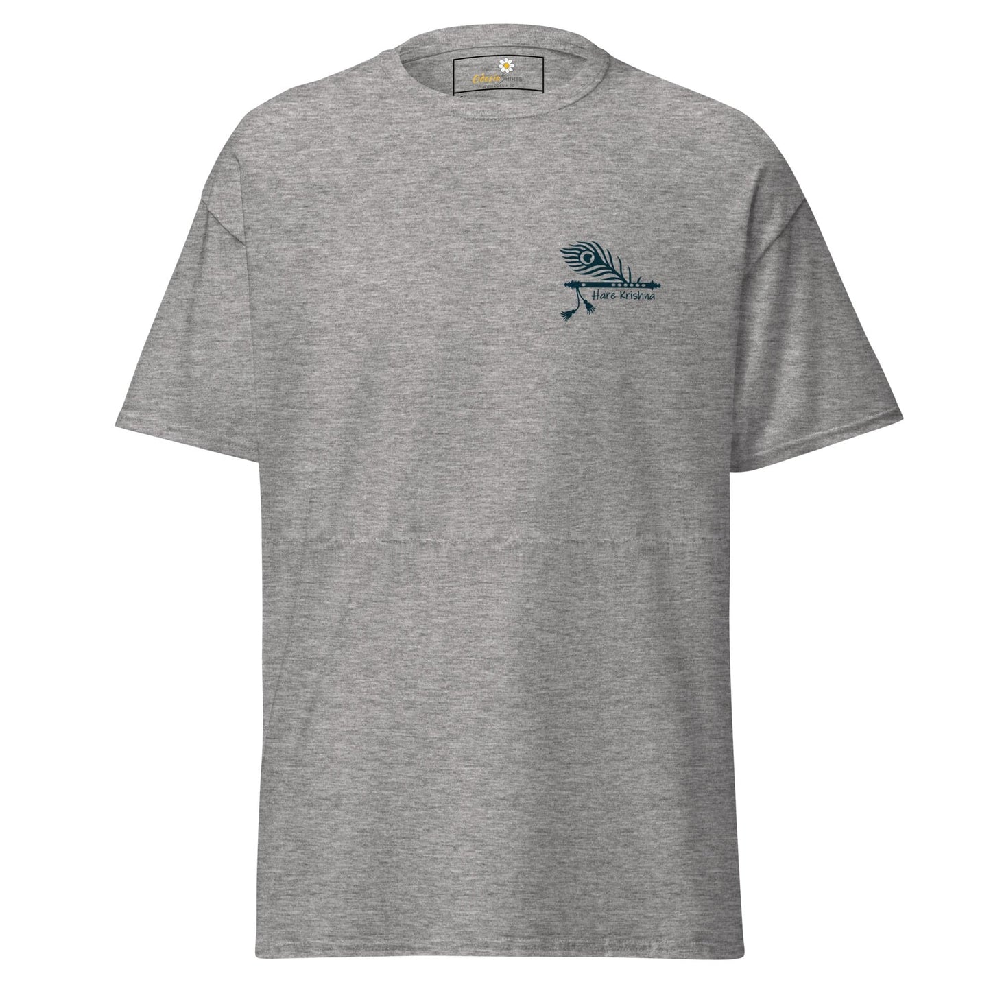 Unisex classic tee - SPIRITUAL KRISHNA’S FLUTE POCKET - REGULAR - Sport Grey / S