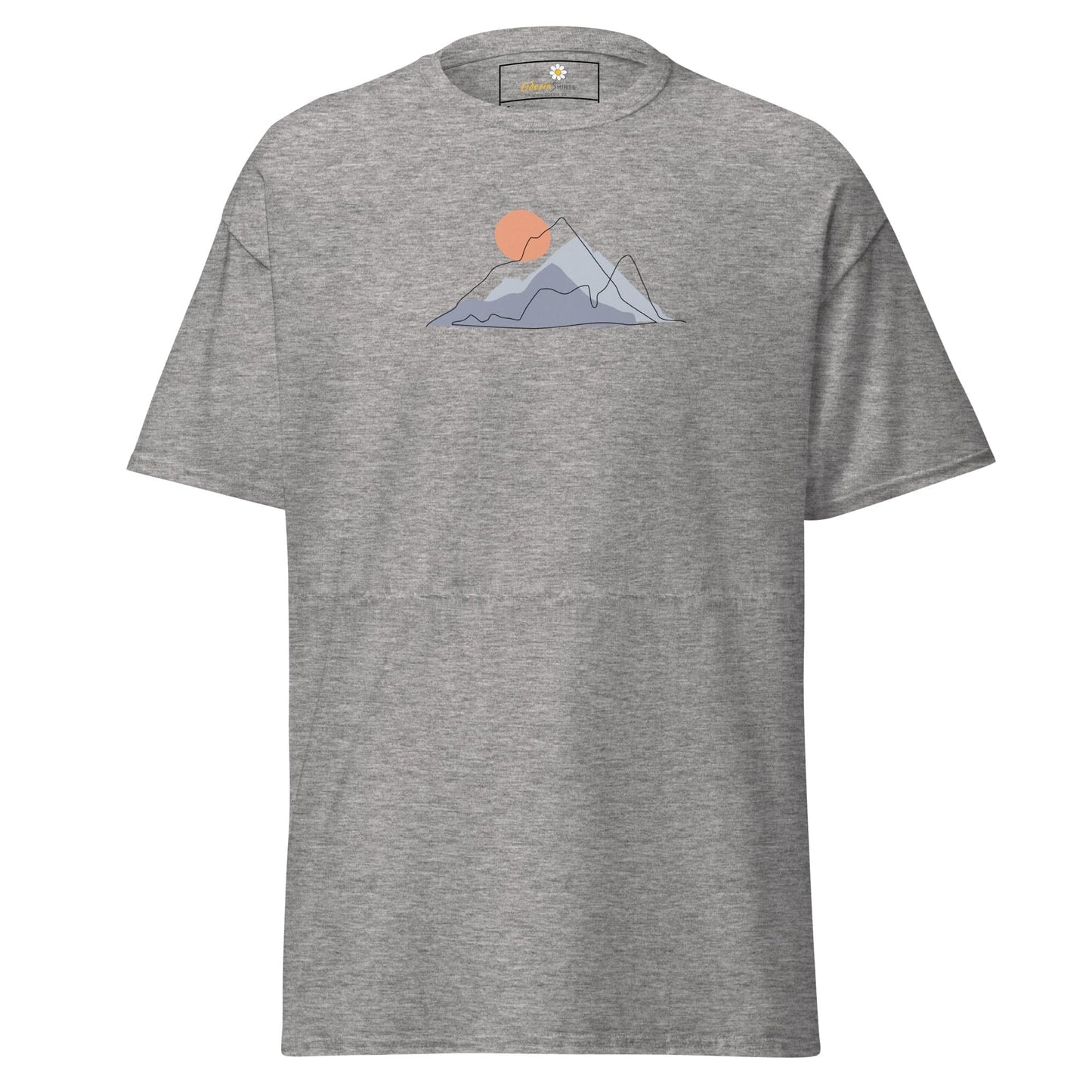 Unisex classic tee - NATURE MOUNTAIN SUN - REGULAR - Sport Grey / S