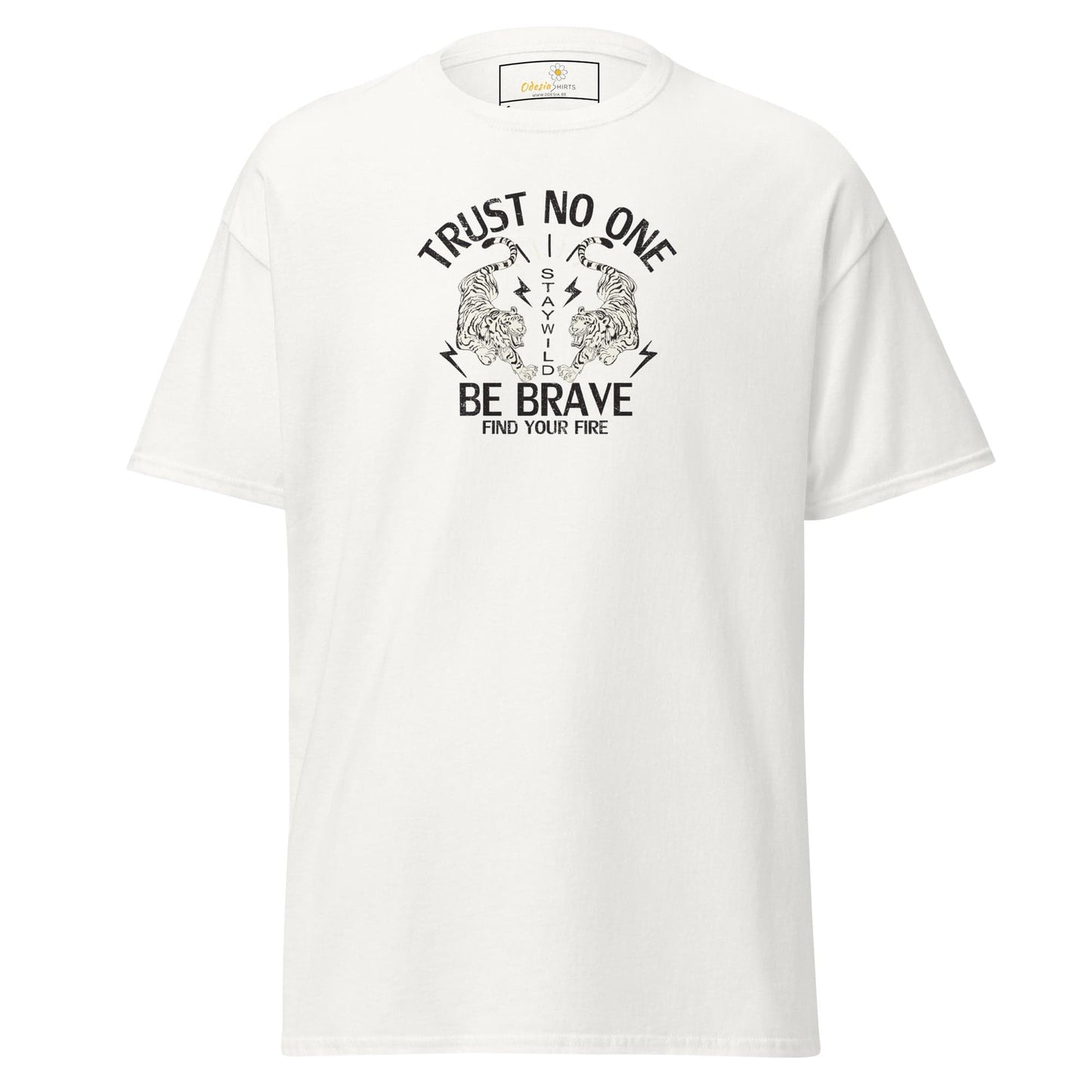 Unisex classic tee - MISC TRUST NO ONE BE BRAVE - REGULAR - White / S