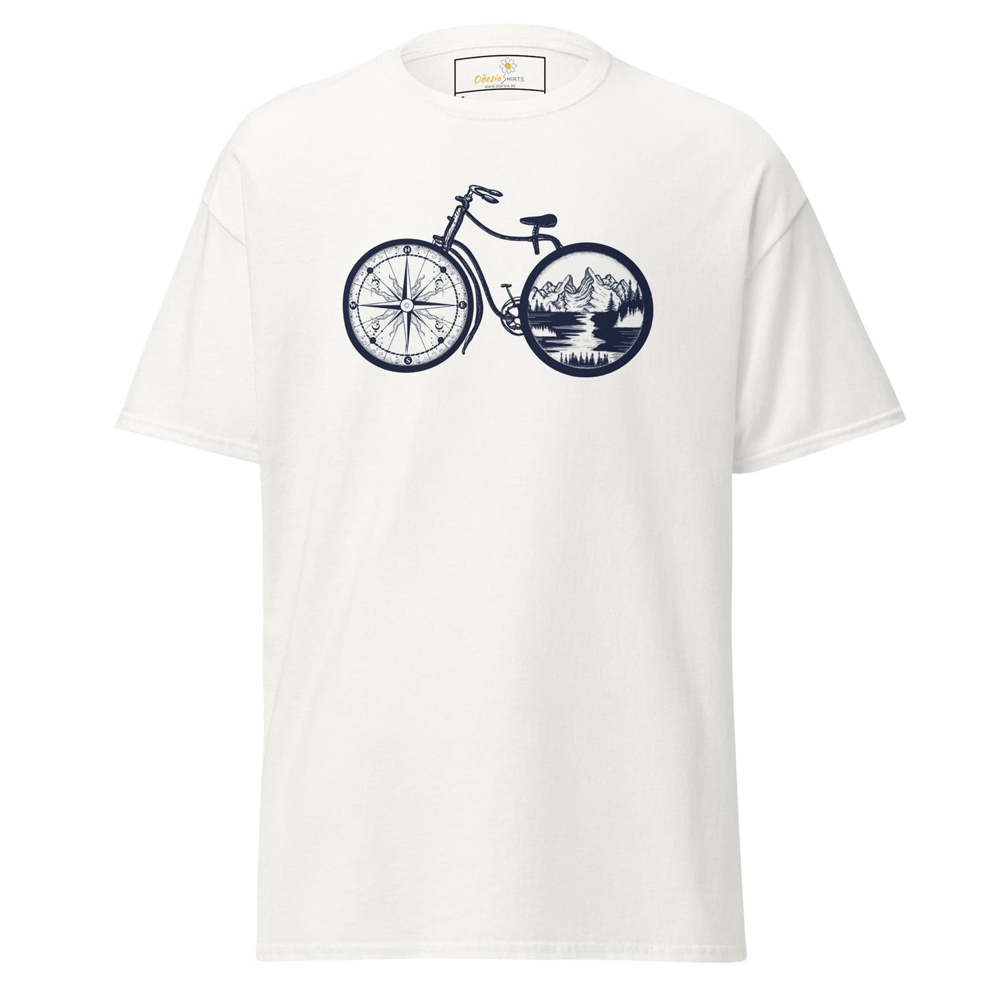 Unisex classic t-shirt - SPORT BIKE DIRECTION MOUNTAINS - REGULAR - White / S