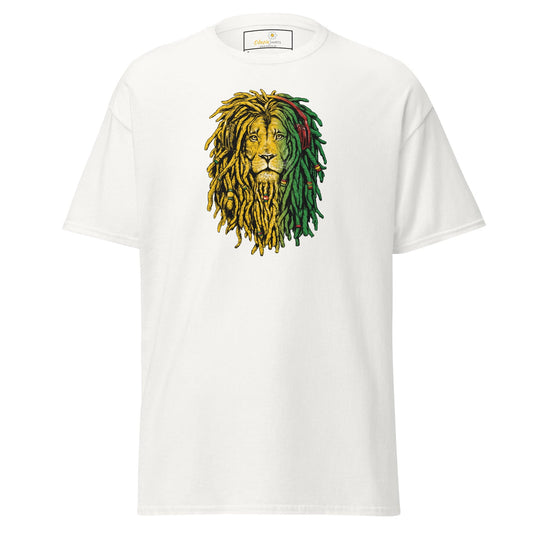 Unisex classic t-shirt - WILD LIFE REGGAE LION - REGULAR - White / S