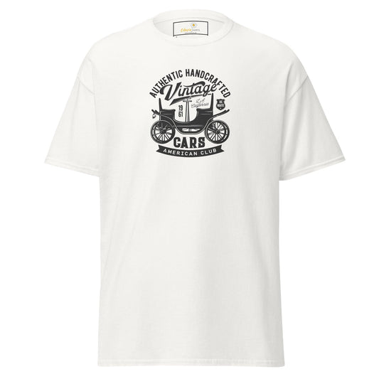 Unisex classic t-shirt - VINTAGE OLD CAR - REGULAR - White / S